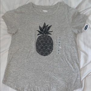 old navy gray shorts sleeve top size: womens S